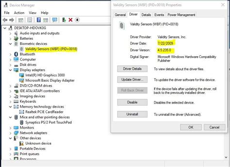 Biometric Validity Sensor Driver Windows 10 .